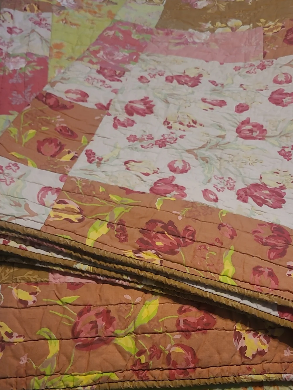 Pine Cone Hill COCO Queen Size Reversible Cotton Quilt Retired Pattern Vintage